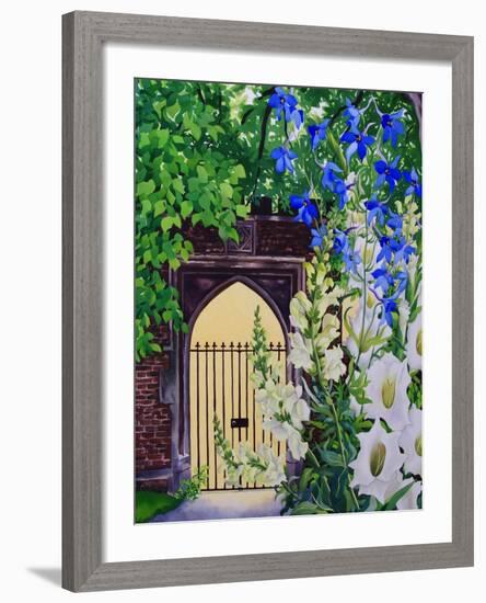 Flowers by a Sunlit Gateway, 2008-Christopher Ryland-Framed Giclee Print