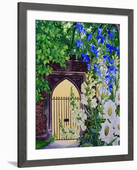 Flowers by a Sunlit Gateway, 2008-Christopher Ryland-Framed Giclee Print