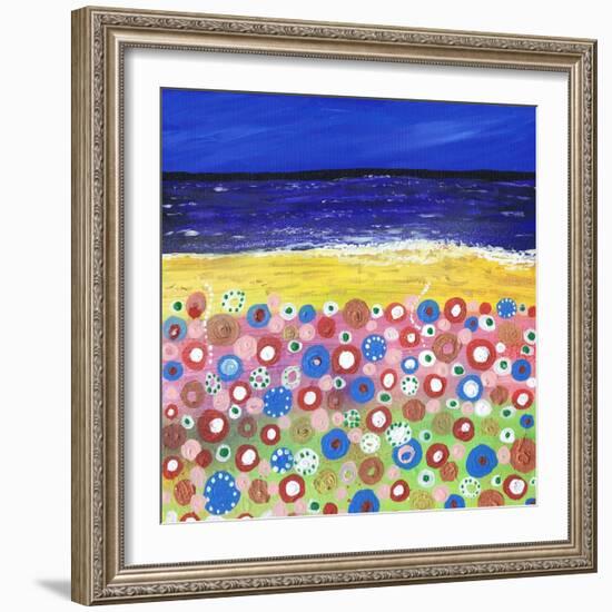 Flowers by the Beach-Caroline Duncan-Framed Giclee Print