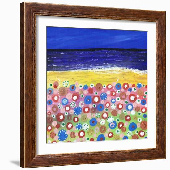 Flowers by the Beach-Caroline Duncan-Framed Giclee Print