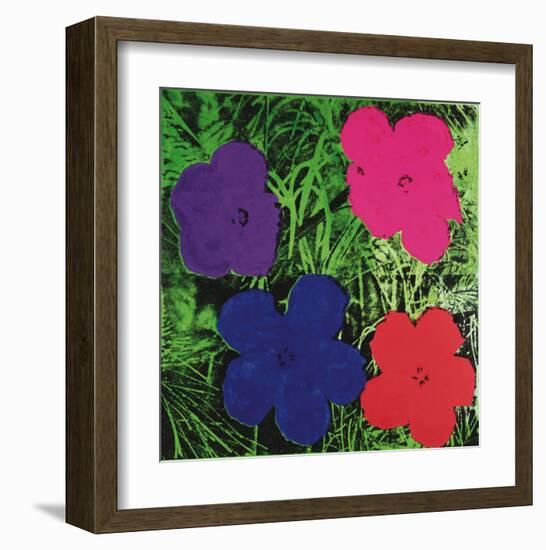 Flowers, c.1964 (1 purple, 1 blue, 1 pink, 1 red)-Andy Warhol-Framed Art Print