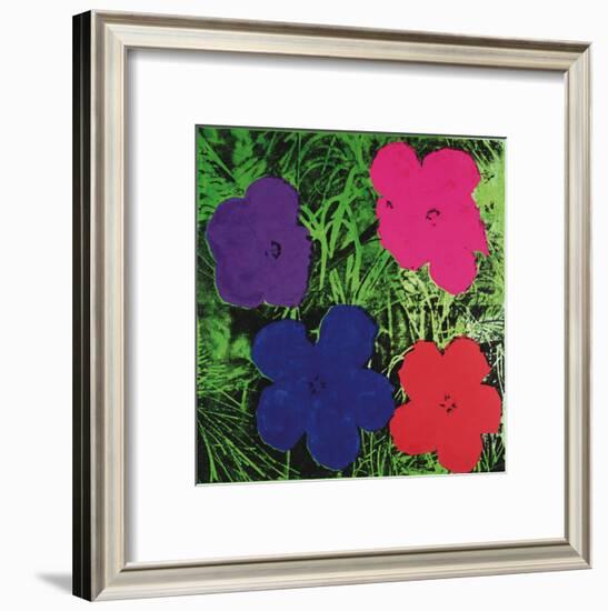 Flowers, c.1964 (1 purple, 1 blue, 1 pink, 1 red)-Andy Warhol-Framed Art Print