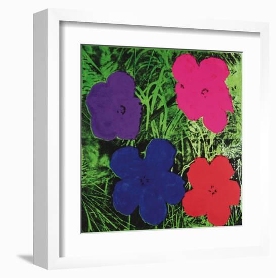 Flowers, c.1964 (1 purple, 1 blue, 1 pink, 1 red)-Andy Warhol-Framed Art Print