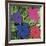 Flowers, C. 1964 (1 Purple, 1 Blue, 1 Pink, 1 Red)-Andy Warhol-Framed Art Print