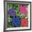 Flowers, C. 1964 (1 Purple, 1 Blue, 1 Pink, 1 Red)-Andy Warhol-Framed Art Print