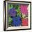 Flowers, c. 1964 (1 purple, 1 blue, 1 pink, 1 red)-Andy Warhol-Framed Art Print