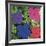 Flowers, c. 1964 (1 purple, 1 blue, 1 pink, 1 red)-Andy Warhol-Framed Art Print