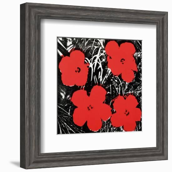 Flowers, c.1964 (Red)-Andy Warhol-Framed Art Print