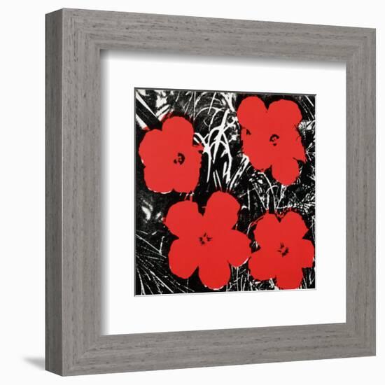 Flowers, c.1964 (Red)-Andy Warhol-Framed Art Print