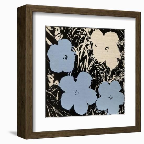 Flowers, c.1965 (Blue, Ivory)-Andy Warhol-Framed Giclee Print