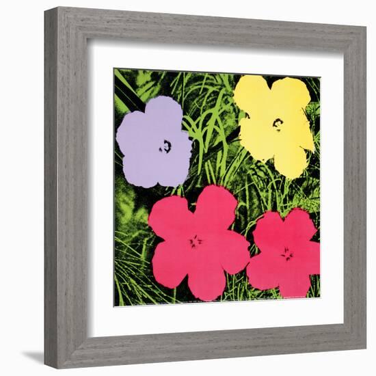 Flowers, c.1970 (1 purple, 1 yellow, 2 pink)-Andy Warhol-Framed Art Print