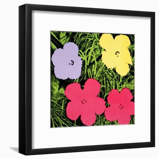 Flowers, c.1970 (1 purple, 1 yellow, 2 pink)-Andy Warhol-Framed Art Print