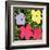 Flowers, c.1970 (1 purple, 1 yellow, 2 pink)-Andy Warhol-Framed Art Print