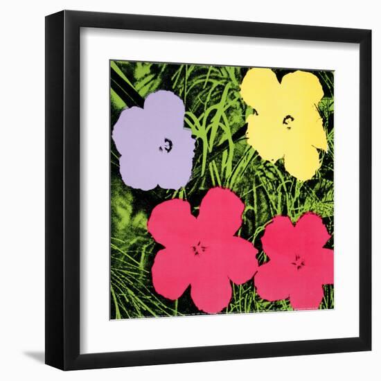 Flowers, c.1970 (1 purple, 1 yellow, 2 pink)-Andy Warhol-Framed Art Print