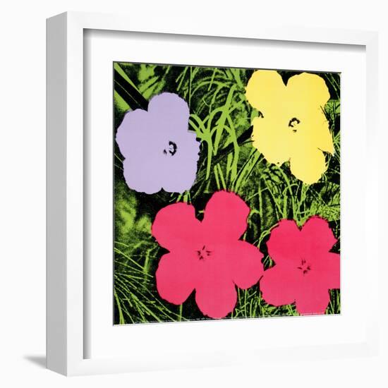 Flowers, c.1970 (1 purple, 1 yellow, 2 pink)-Andy Warhol-Framed Art Print