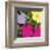 Flowers, c.1970 (1 Purple, c.1 Yellow, 2 Pink)-Andy Warhol-Framed Art Print