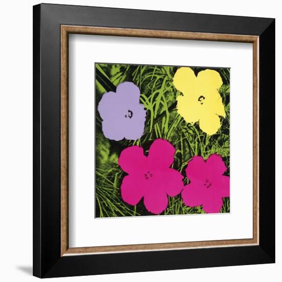 Flowers, c.1970 (1 Purple, c.1 Yellow, 2 Pink)-Andy Warhol-Framed Art Print