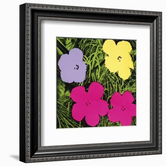 Flowers, c.1970 (1 Purple, c.1 Yellow, 2 Pink)-Andy Warhol-Framed Art Print