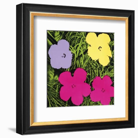 Flowers, c.1970 (1 Purple, c.1 Yellow, 2 Pink)-Andy Warhol-Framed Art Print