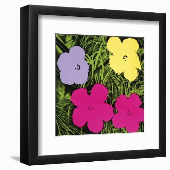 Flowers, c.1970 (1 Purple, c.1 Yellow, 2 Pink)-Andy Warhol-Framed Art Print