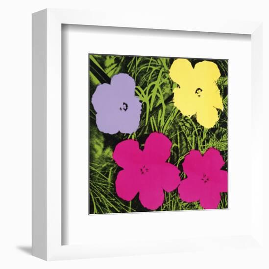 Flowers, c.1970 (1 Purple, c.1 Yellow, 2 Pink)-Andy Warhol-Framed Art Print