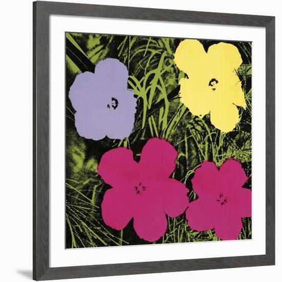 Flowers, c.1970 (1 Purple, c.1 Yellow, 2 Pink)-Andy Warhol-Framed Giclee Print