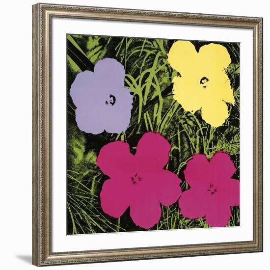 Flowers, c.1970 (1 Purple, c.1 Yellow, 2 Pink)-Andy Warhol-Framed Giclee Print