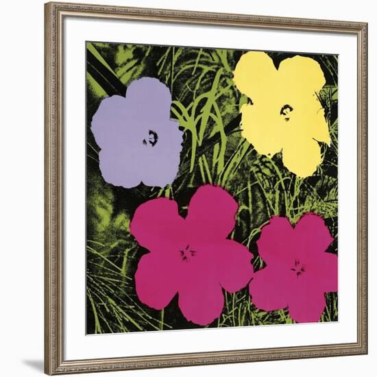 Flowers, c.1970 (1 Purple, c.1 Yellow, 2 Pink)-Andy Warhol-Framed Giclee Print