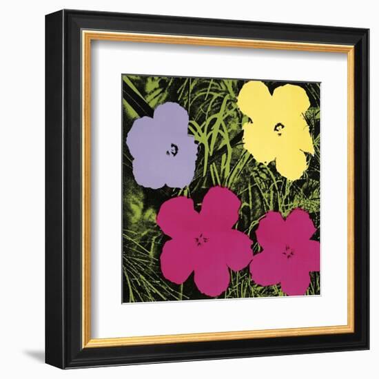 Flowers, c.1970 (1 Purple, c.1 Yellow, 2 Pink)-Andy Warhol-Framed Giclee Print