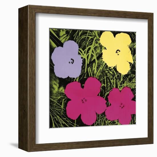 Flowers, c.1970 (1 Purple, c.1 Yellow, 2 Pink)-Andy Warhol-Framed Giclee Print