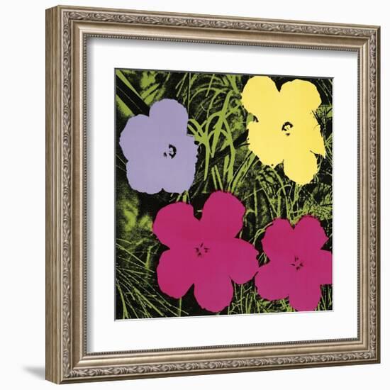 Flowers, c.1970 (1 Purple, c.1 Yellow, 2 Pink)-Andy Warhol-Framed Giclee Print