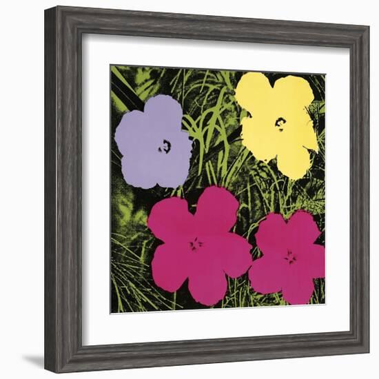 Flowers, c.1970 (1 Purple, c.1 Yellow, 2 Pink)-Andy Warhol-Framed Giclee Print