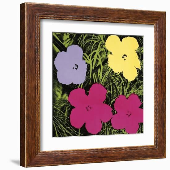 Flowers, c.1970 (1 Purple, c.1 Yellow, 2 Pink)-Andy Warhol-Framed Giclee Print