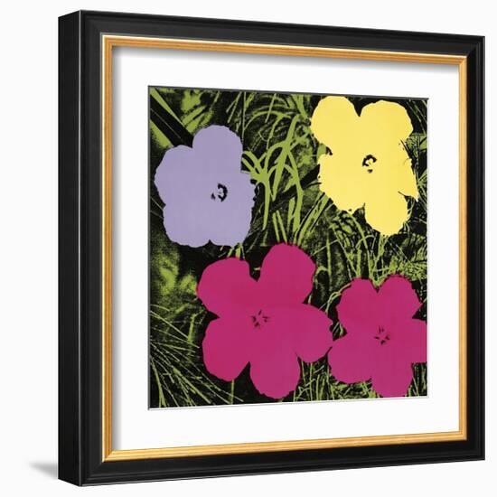 Flowers, c.1970 (1 Purple, c.1 Yellow, 2 Pink)-Andy Warhol-Framed Giclee Print