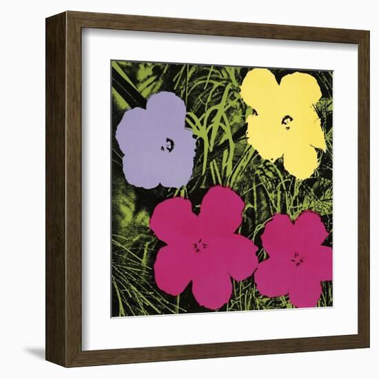 Flowers, c.1970 (1 Purple, c.1 Yellow, 2 Pink)-Andy Warhol-Framed Giclee Print