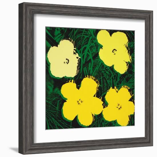 Flowers, c.1970 (4 yellow)-Andy Warhol-Framed Art Print