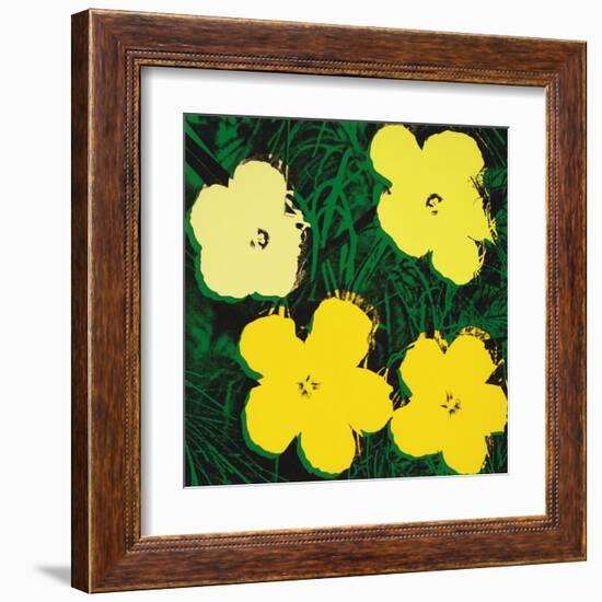 Flowers, c.1970 (4 yellow)-Andy Warhol-Framed Art Print