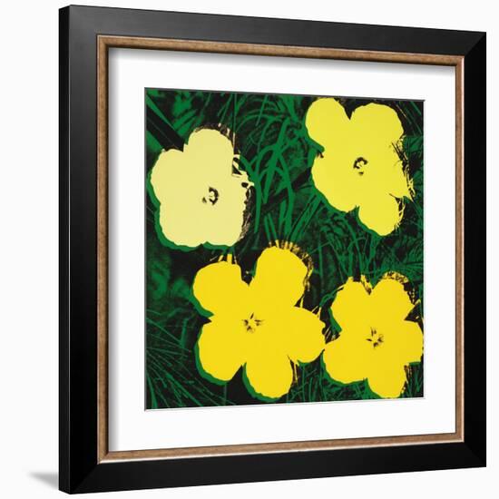 Flowers, c.1970 (4 yellow)-Andy Warhol-Framed Art Print