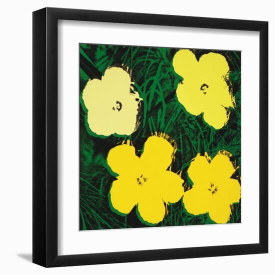 Flowers, c.1970 (4 yellow)-Andy Warhol-Framed Art Print