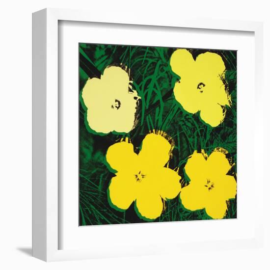 Flowers, c.1970 (4 yellow)-Andy Warhol-Framed Art Print