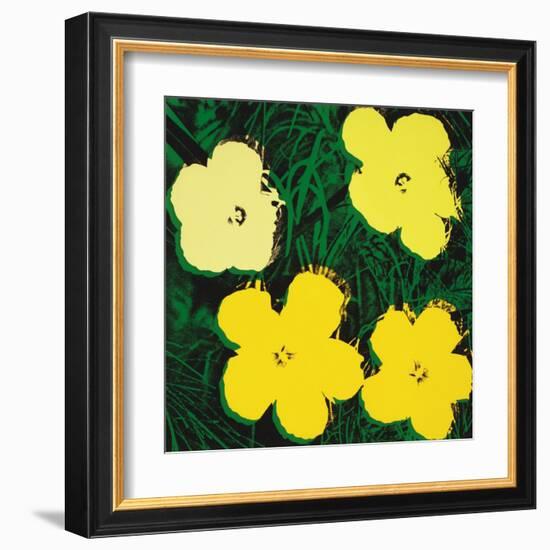 Flowers, c.1970 (4 yellow)-Andy Warhol-Framed Art Print