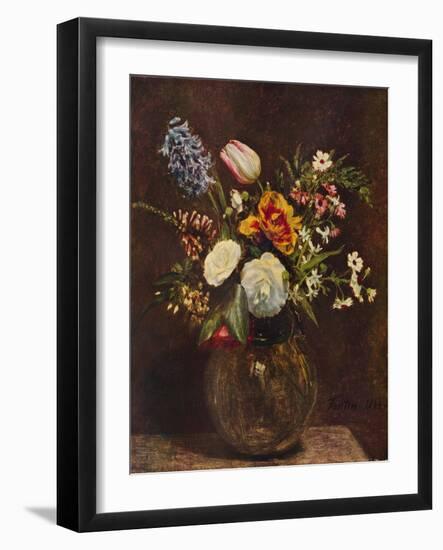 'Flowers', c19th century-Henri Fantin-Latour-Framed Giclee Print