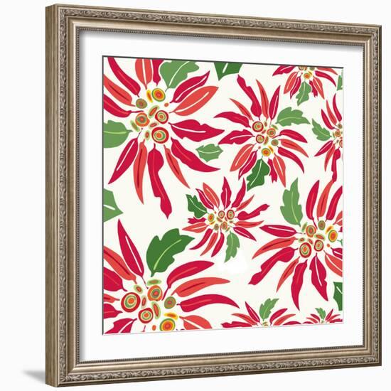 Flowers, Chistmas Star Flower Color-Belen Mena-Framed Giclee Print