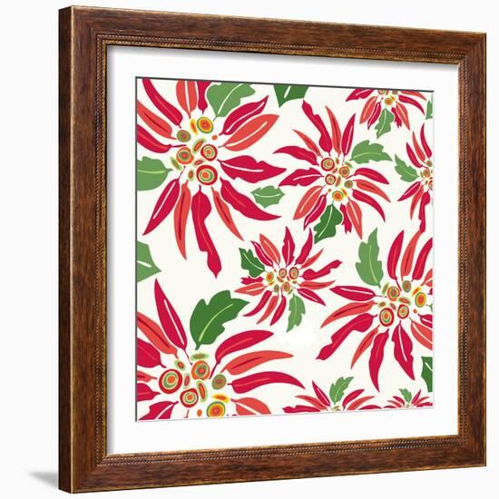 Flowers, Chistmas Star Flower Color-Belen Mena-Framed Giclee Print