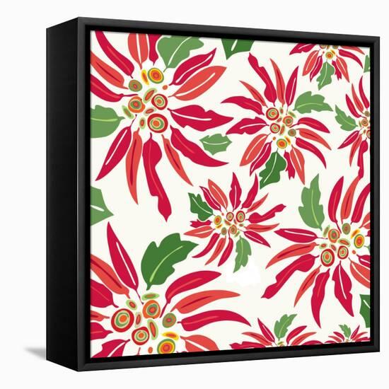 Flowers, Chistmas Star Flower Color-Belen Mena-Framed Premier Image Canvas