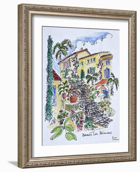 Flowers cover the town of Bormes-les-Mimosas, Provence-alpes-cote d'azur, France-Richard Lawrence-Framed Photographic Print