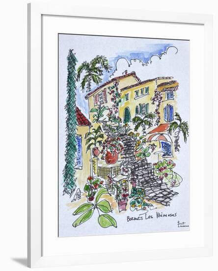 Flowers cover the town of Bormes-les-Mimosas, Provence-alpes-cote d'azur, France-Richard Lawrence-Framed Photographic Print