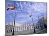 Flowers, Flags and Guards at the Presidential Palace, Santiago, Chile-Lin Alder-Mounted Photographic Print