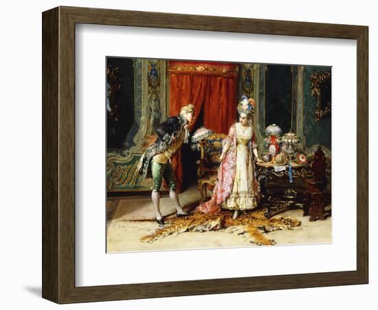 Flowers for her Ladyship-Cesare Auguste Detti-Framed Giclee Print