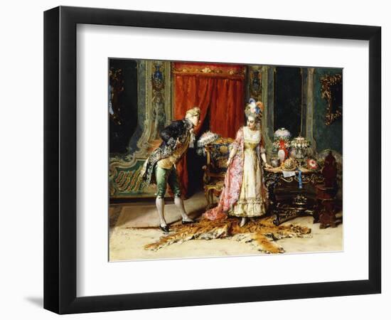 Flowers for her Ladyship-Cesare Auguste Detti-Framed Giclee Print